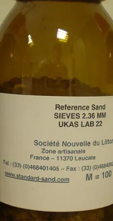 Sables etalons selon UKAS22