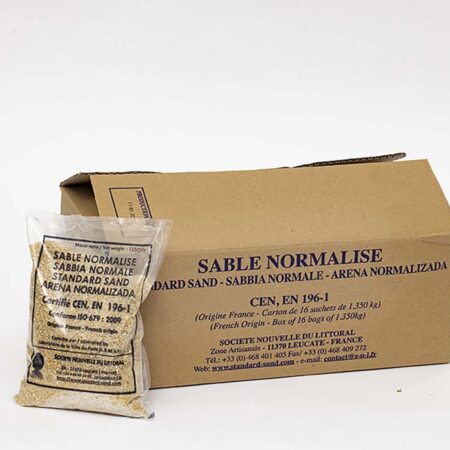 Carton et Sachet Sable normalisé CEN EN 196-1